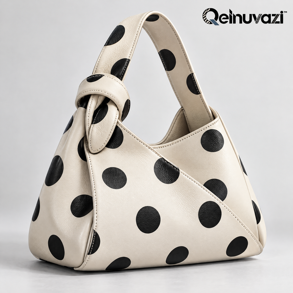 Qelnuvazi™ Polka Knot Leather Bag