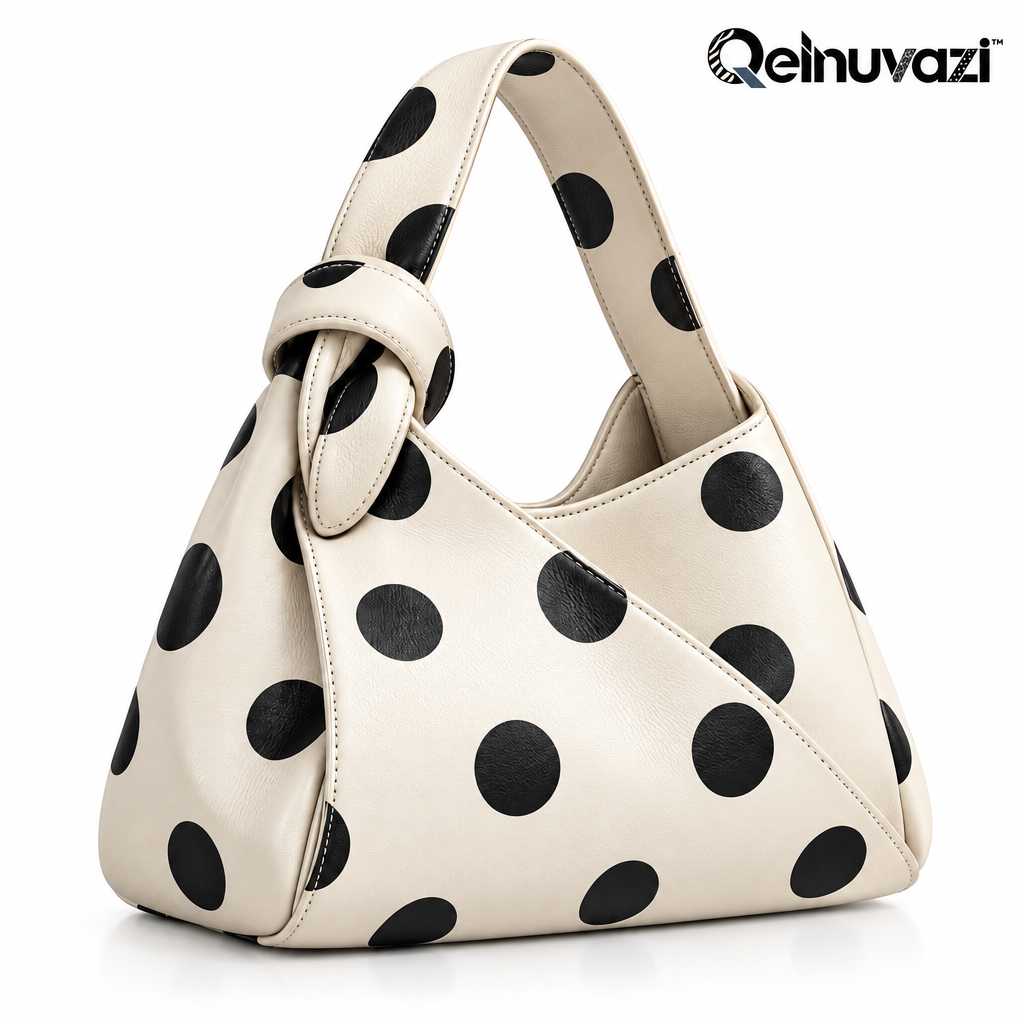 Qelnuvazi™ Polka Knot Leather Bag