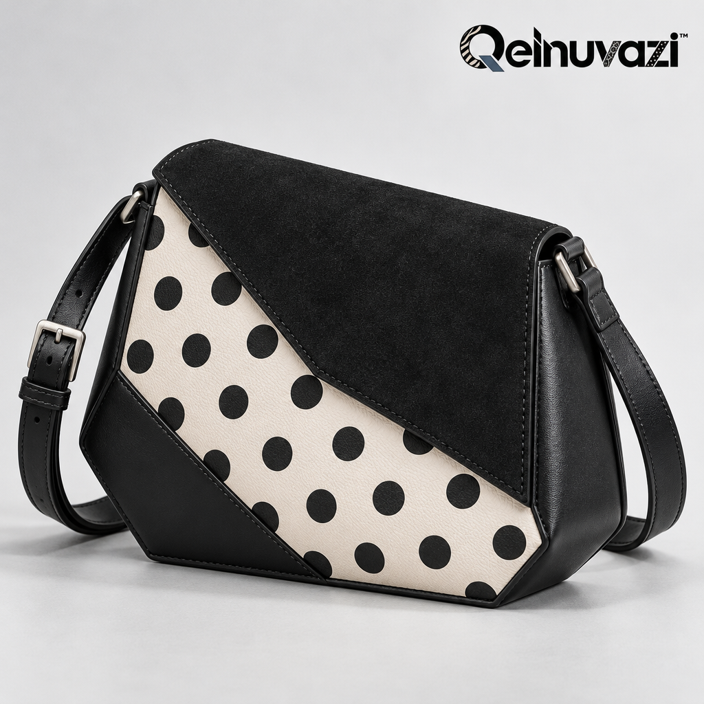 Qelnuvazi™ Polka Curve Leather Shoulder Bag