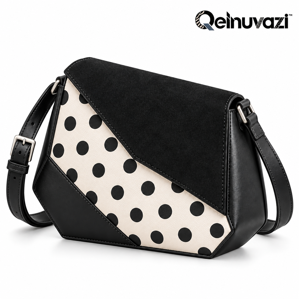 Qelnuvazi™ Polka Curve Leather Shoulder Bag